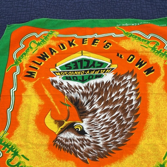 Motorcycle Eagle Happy-Davidson Motor Cycles Bandana - Picture 2 of 6